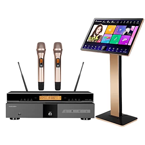 New Chinese Karaoke Machine KV-V5 Karaoke Player with Reverb Wireless Microphone, 22-inch capacitive Touch Screen, Free Cloud Download Function YouTube APP Play Movies and Chinese TV Online, 6T