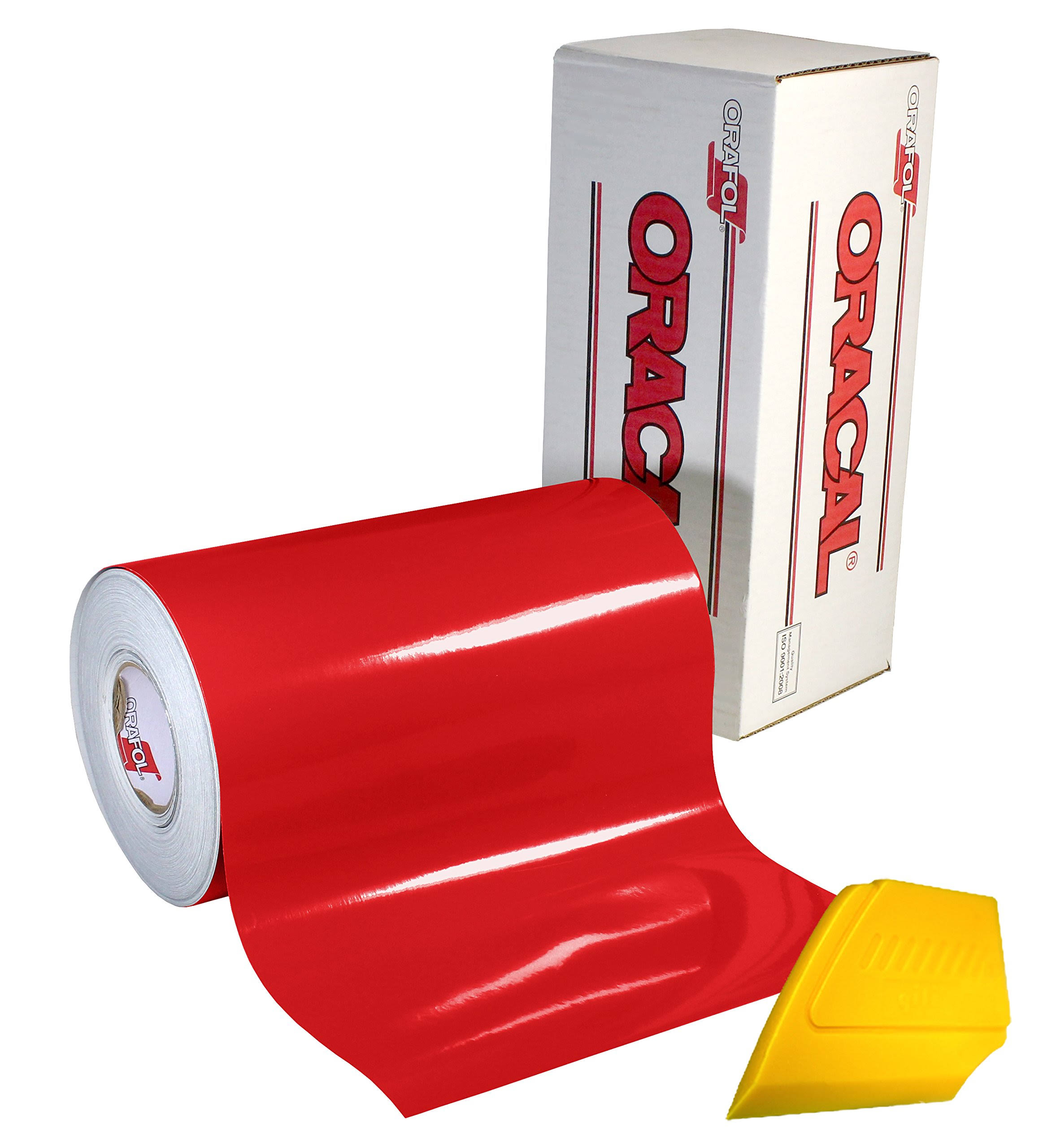 Oracal 751 Red Premium Long-Term Craft Vinyl for Cutters and plotters (1ft x 30ft w/ Detailer)