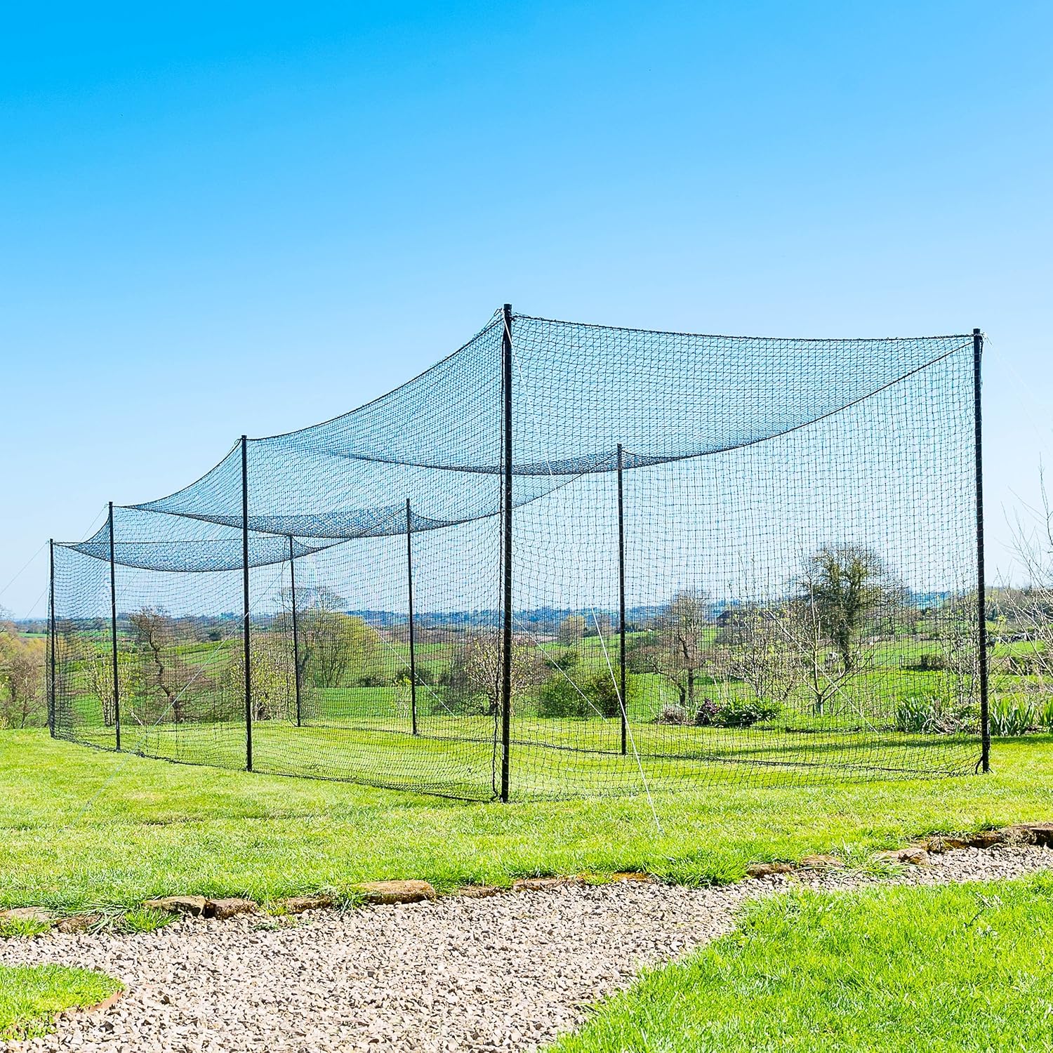 Fortress Ultimate Baseball Batting Cage [20’, 35’, 55’, 70’] | #42 Grade Net with Steel Poles | Baseball & Softball Batting Cages & Netting | Softball Batting Cage