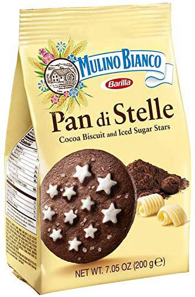 Mulino Bianco Pan di Stelle Bulk Offer: Authentic Italian Chocolate Star Cookies - 4x3-pack (12x7.05oz (200g)) Pan Di Stelle 7.05 Ounce (Pack of 3)