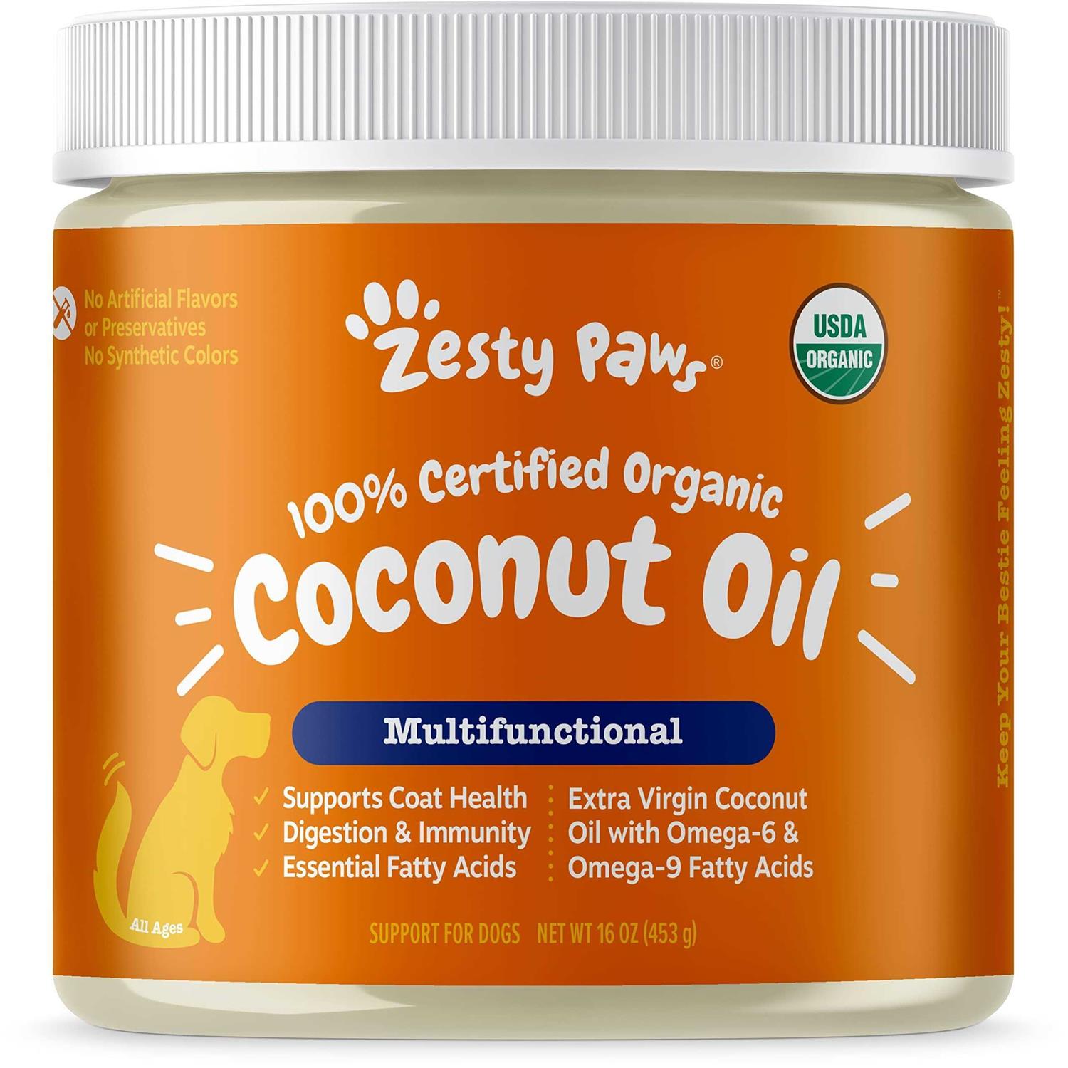 Zesty Paws Organic Coconut Oil for Dogs - Pet Supplies online store