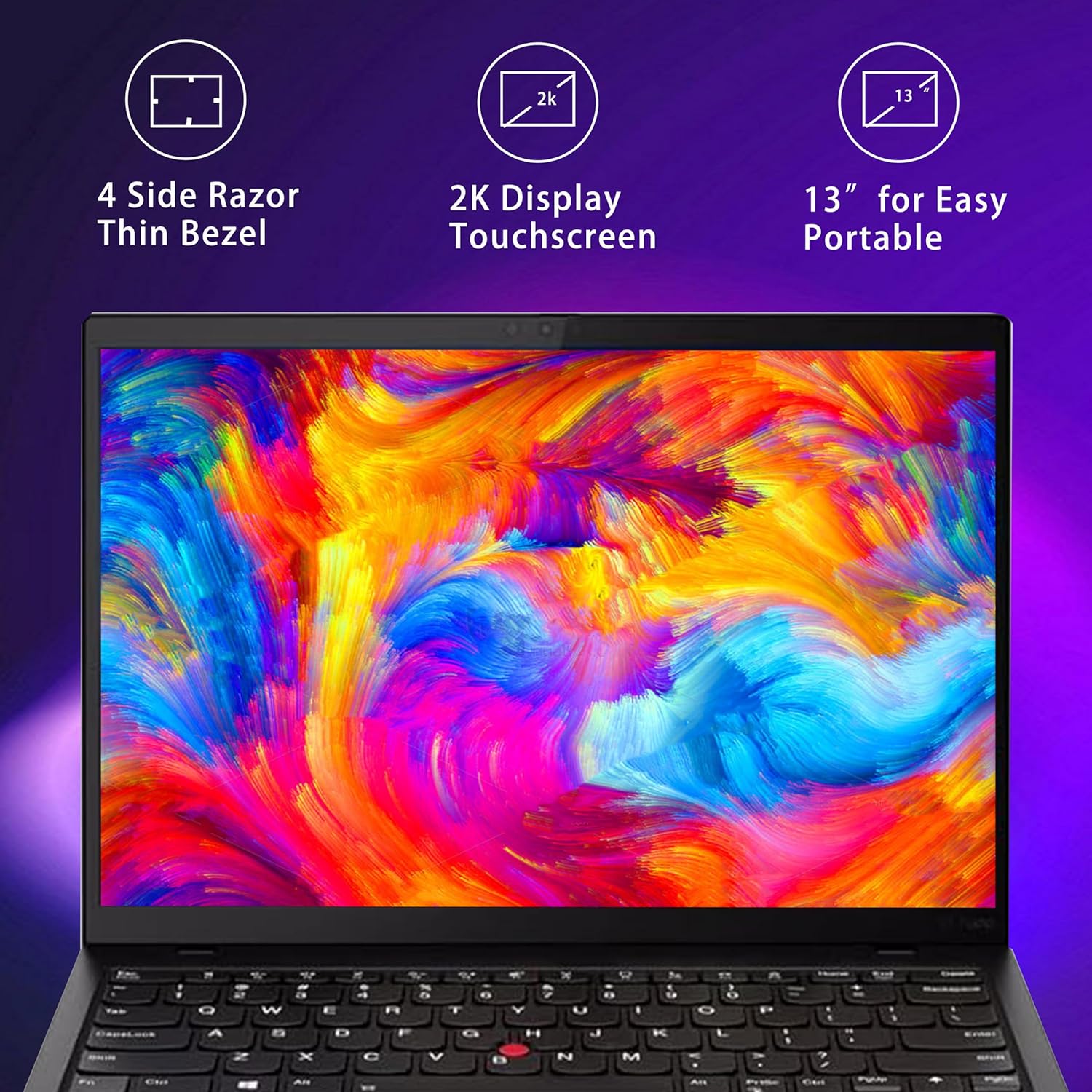 Lenovo ThinkPad X1 Nano Business Laptop, 13” 2K Touchscreen, Intel Core i7 1180G7 Processor, 16GB RAM, 512GB SSD, Fingerprint Reader, Backlit KB, Webcam, Wi-Fi 6, Windows 11 Pro, Black