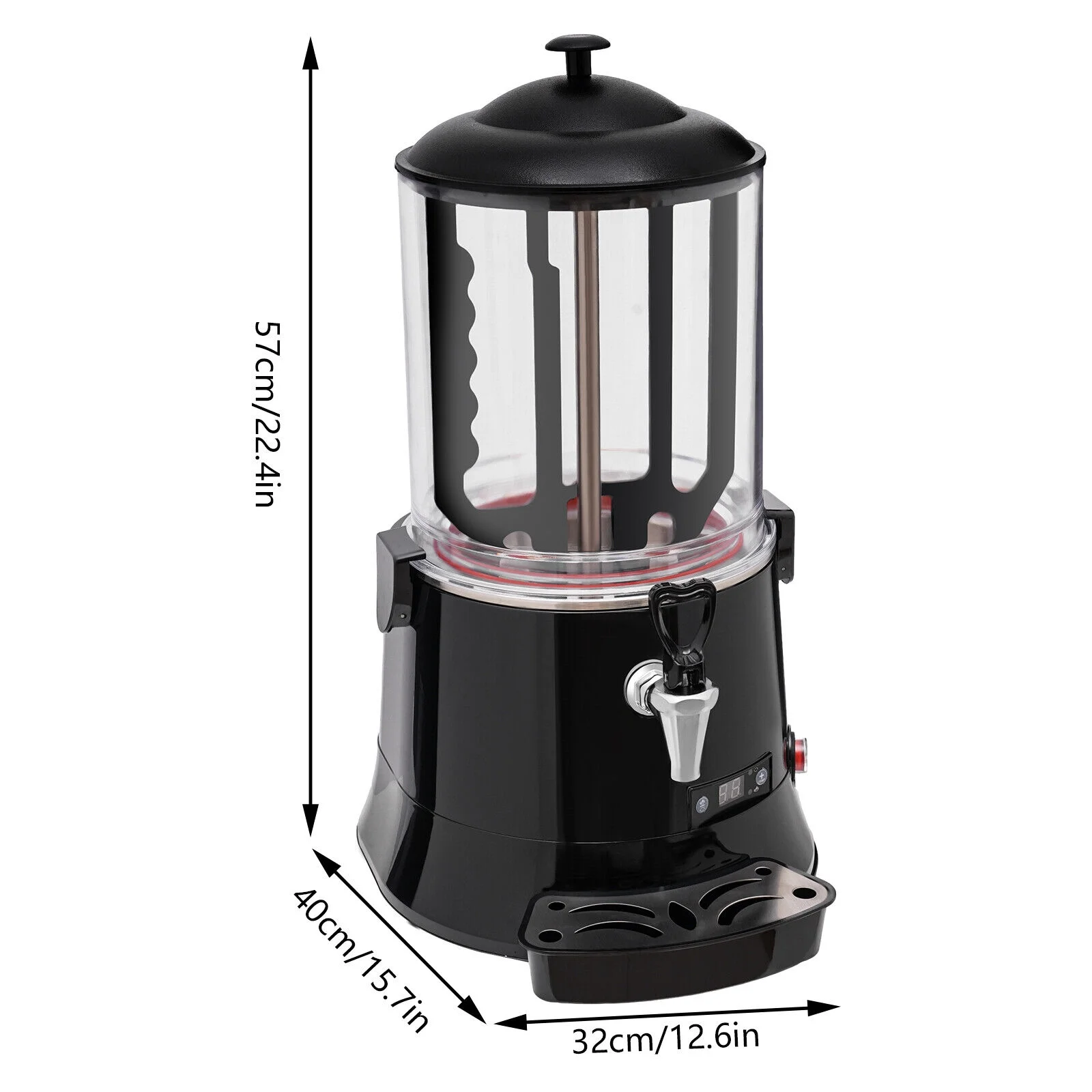 Commercial Hot Chocolate Dispenser Cocoa Milk Heating Beverage Dispenser 10L Water Dispenser