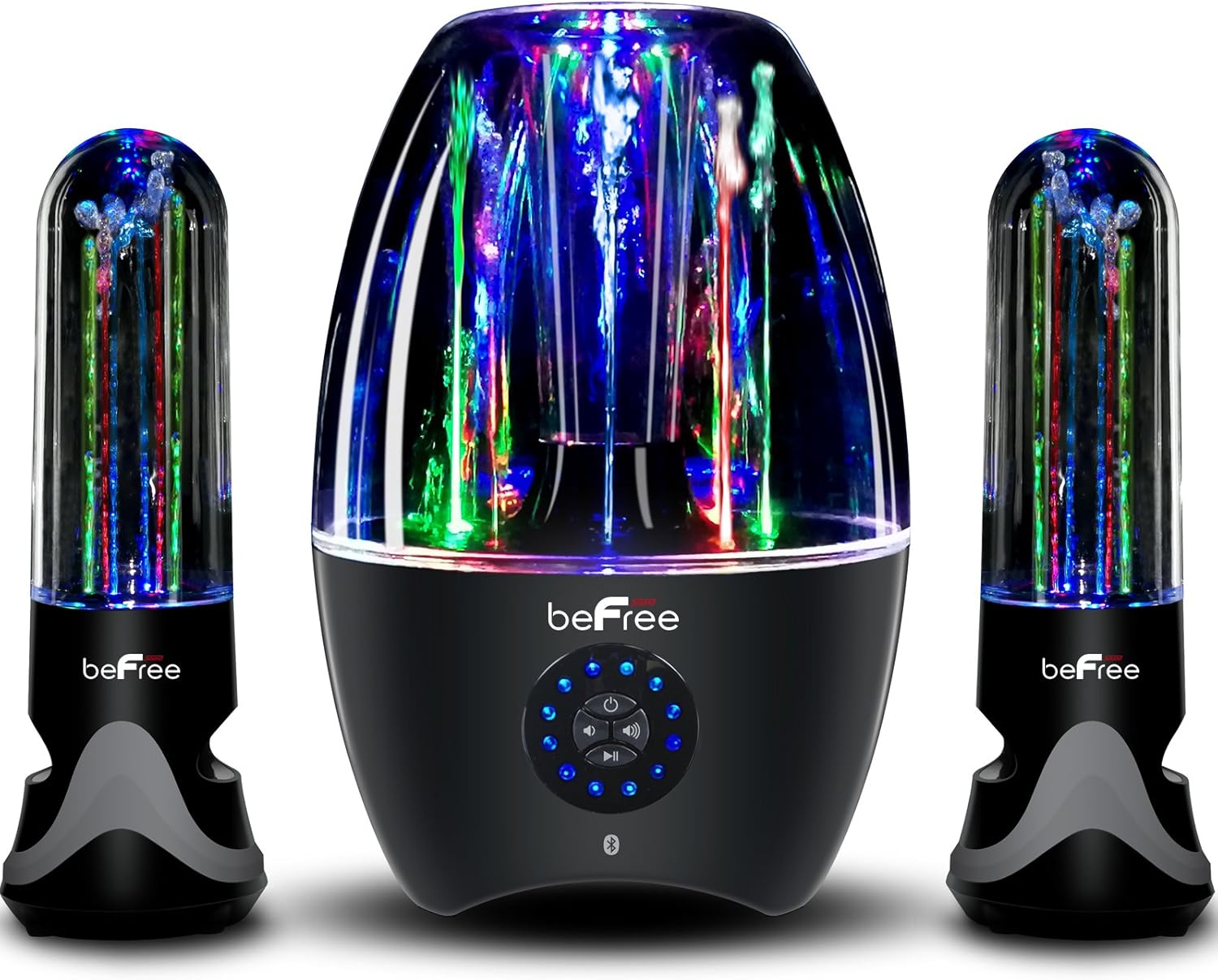 beFree Sound 2.1 Channel Wireless Multimedia LED Dancing Water Bluetooth Sound System