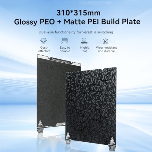 Creality Official Ender 3 V3 SE Build Plate, 235x235mm Textured Surface Flexible Removable Spring Steel Print Platform for Ender 3 S1/3 S1 Pro/3 V2 Neo/3 V3/3 V3 KE K1/K1C(No Magnetic Base)