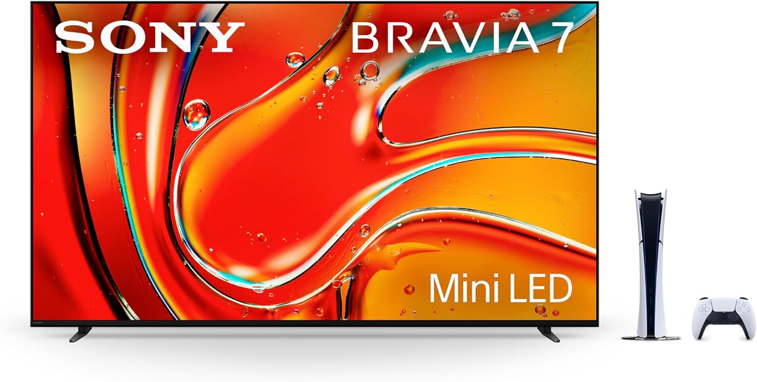 Sony 55 Inch Mini LED QLED 4K Ultra HD TV BRAVIA 7 Smart Google TV & PlayStation 5 Digital Edition Console (Slim)
