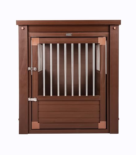 New Age Pet® ECOFLEX® Dog Crate End Table - Furniture-Style Pet Crate for Crate Trained Dogs - Stainless Steel Tubing & a Latched Closure - 10 Year Manufacturer's Warranty