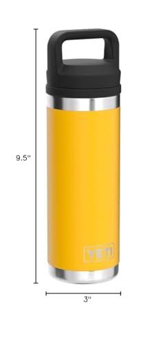 YETI Rambler 18 oz Bottle, Vacuum Insulated, Stainless Steel with Chug Cap, Sandstone Pink