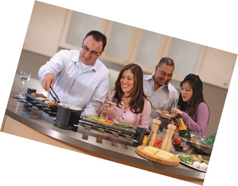 Swissmar KF-77073 Swivel 8-Person Raclette with Granite Stone and Cast Aluminum