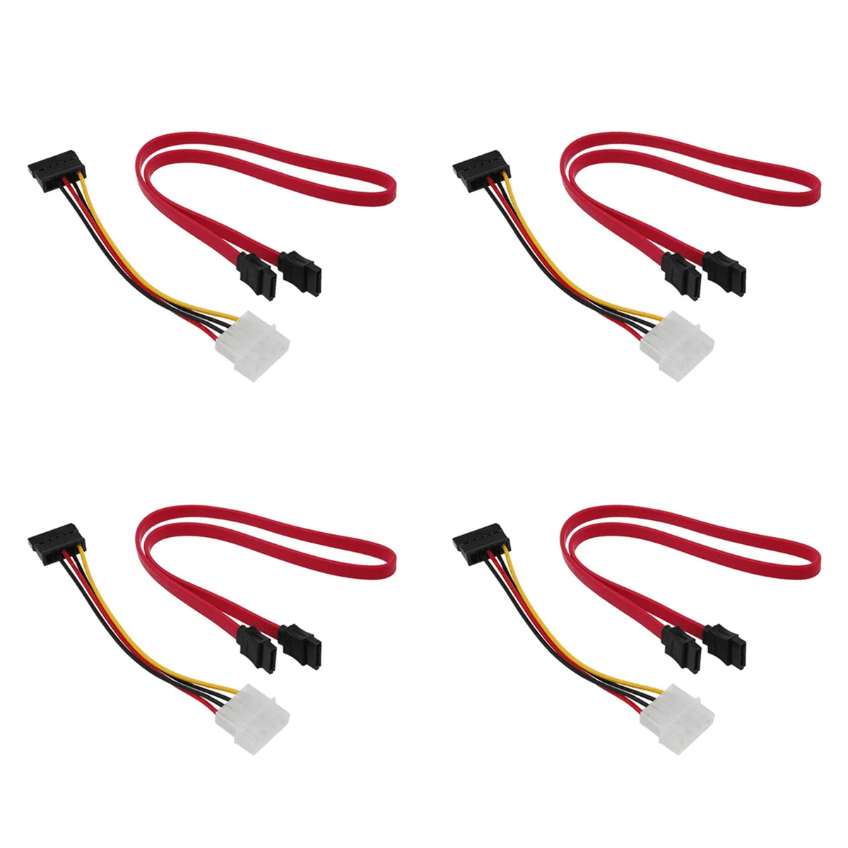 4 SATA Power Adapter Cable and 4 SATA Data Cable