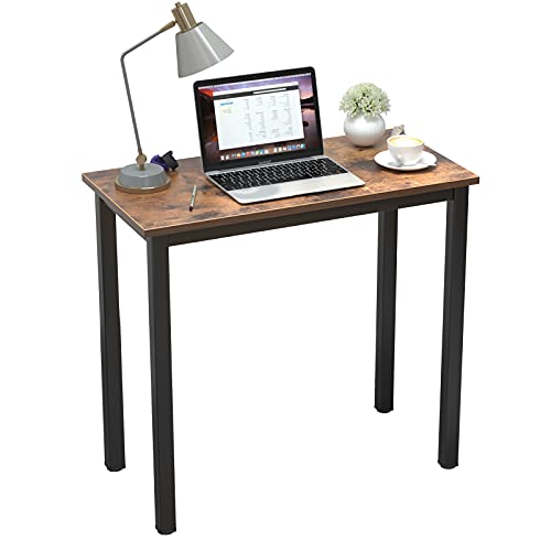 Need 31 Inch Small Computer Desk, Modern Simple Style Writing Desk for Home Office, Basic PC Work Desk with Black Metal Frame, Black