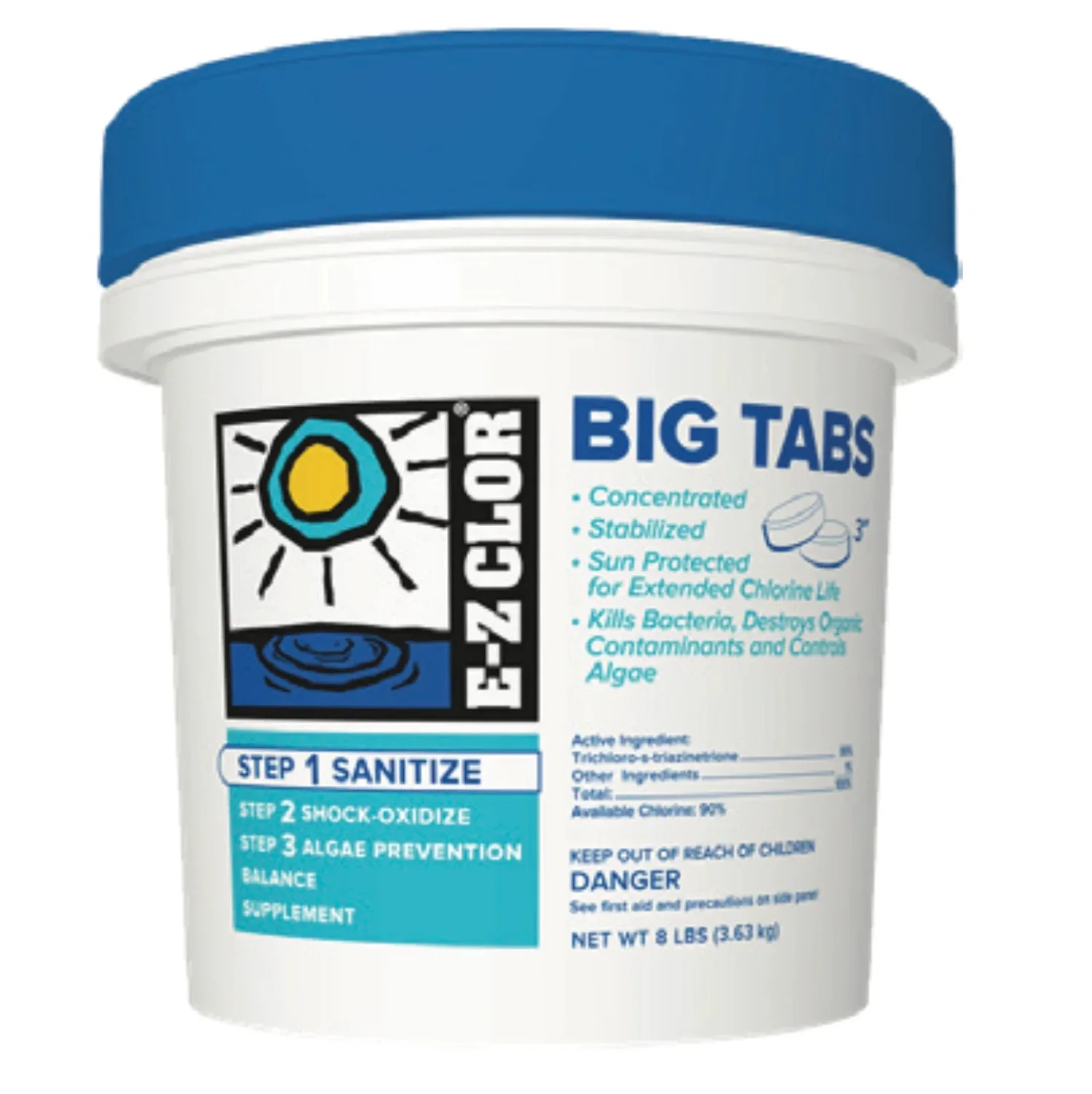 E-Z Clor Big Tabs 3 Chlorine Tablets - Curated Treasures Market