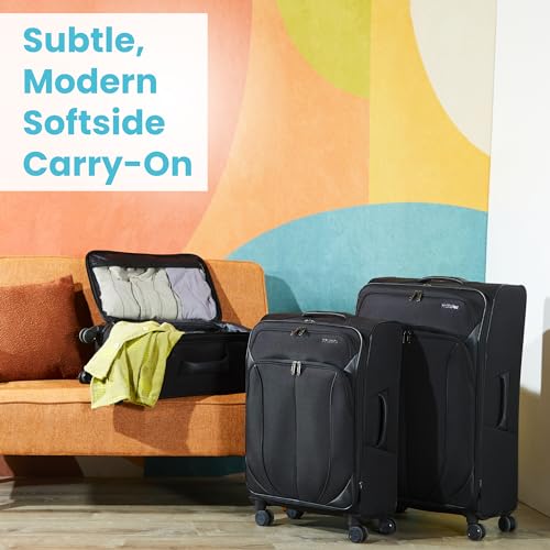 American Tourister 4 KIX 2.0 Expandable Softside Luggage with Spinner Wheels, 20 SPINNER, CLASSIC BLUE