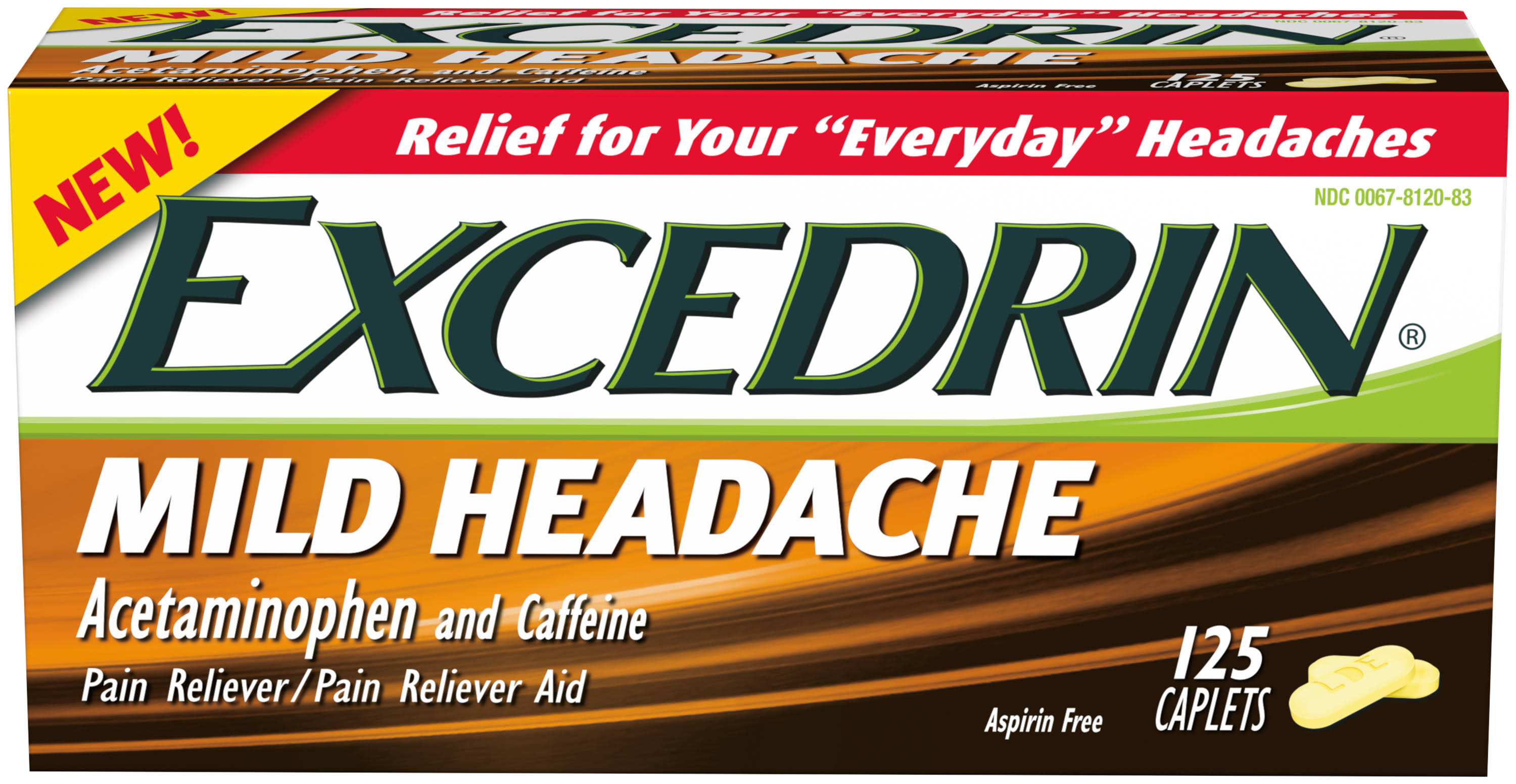 Excedrin Mild Headache, Caplets - 125 caplets