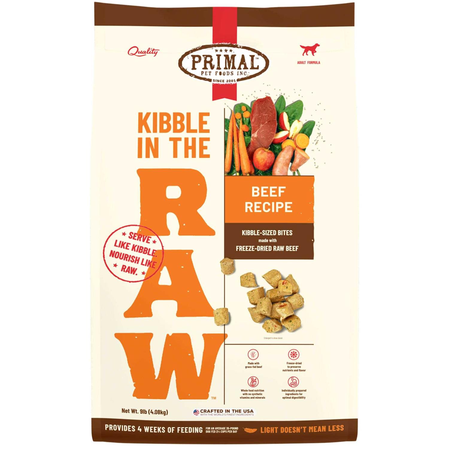 Primal Kibble in The Raw Beef Dog Food - Pet Supplies online store