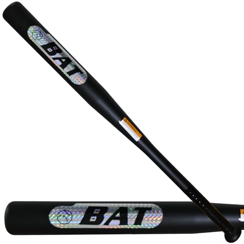30in Baseball Bat, Alloy Steel Heavy Duty Weighted Baseball Bat, Metal Bats Black, 2in Barrel
