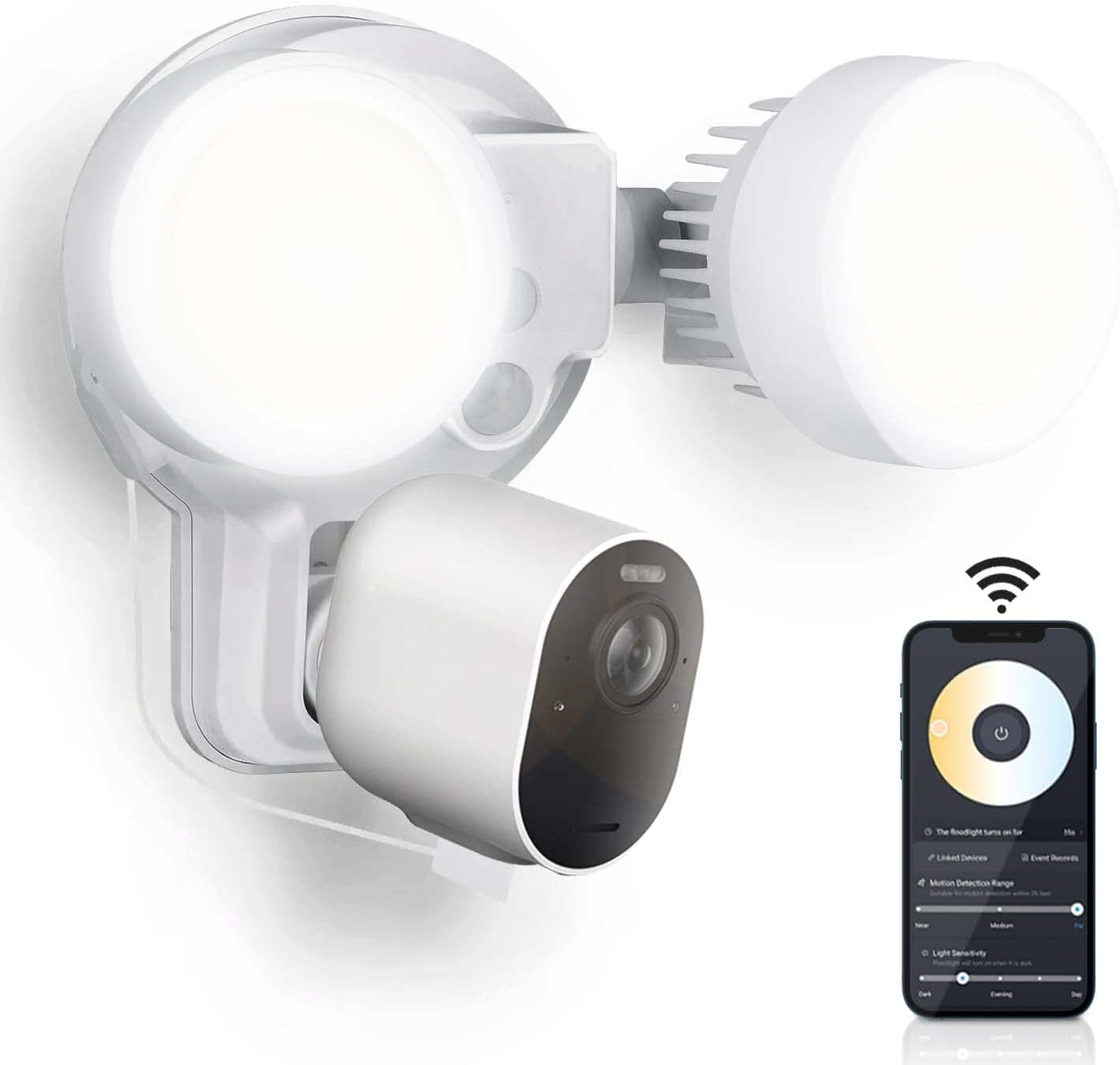 Wasserstein 3-in-1 Wired Smart Flood Light, Charger and Mount Compatible with Arlo Ultra/Ultra2, Arlo Pro 3/4, 1500 lumens - with Motion Sensor and Timer Control (Arlo Camera NOT Included)