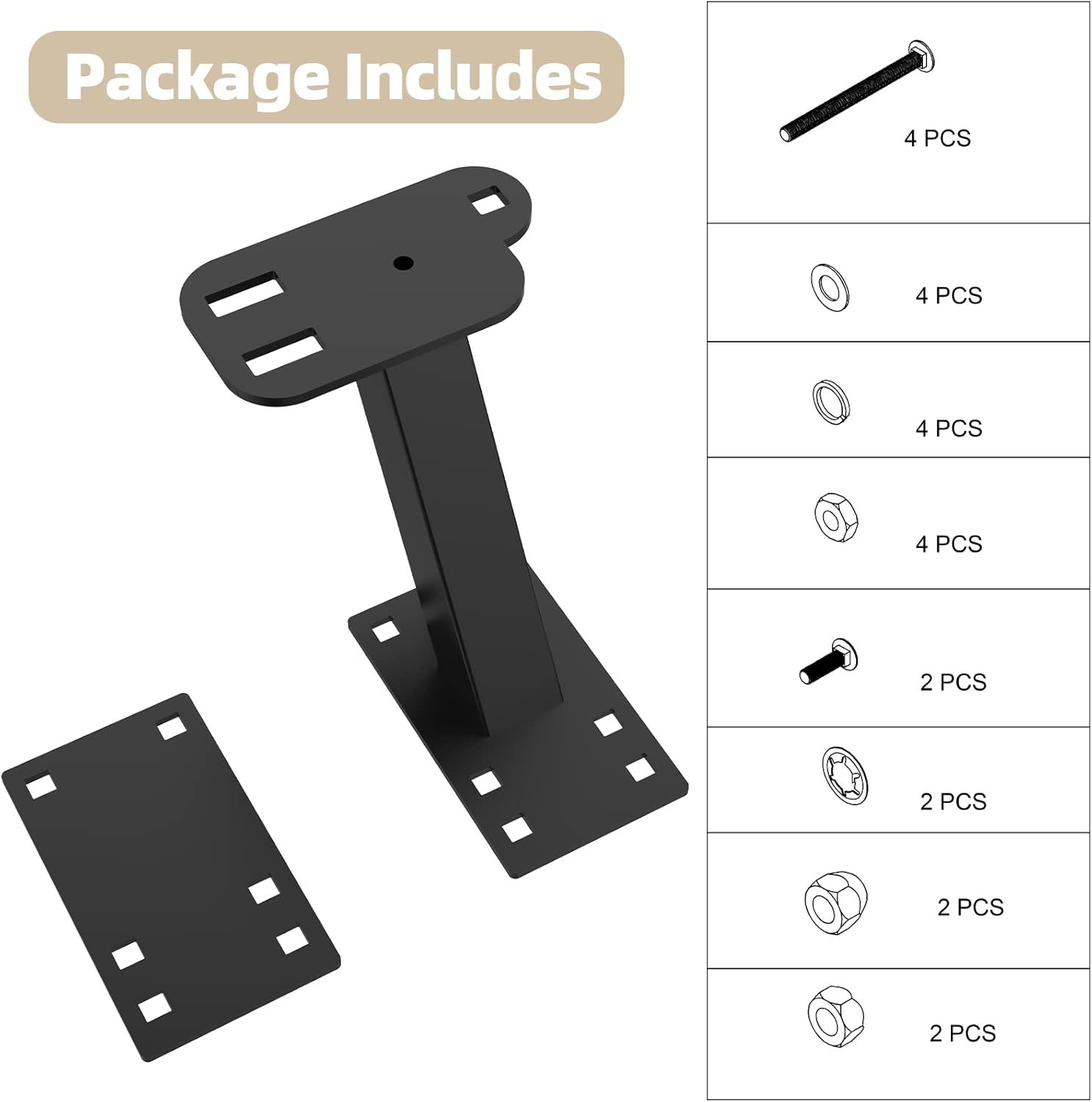 Spare Tire Carrier- Trailer Spare tire Mount, Fits Most 4 & 5 Lugs Wheels, Hold 4″,4.25