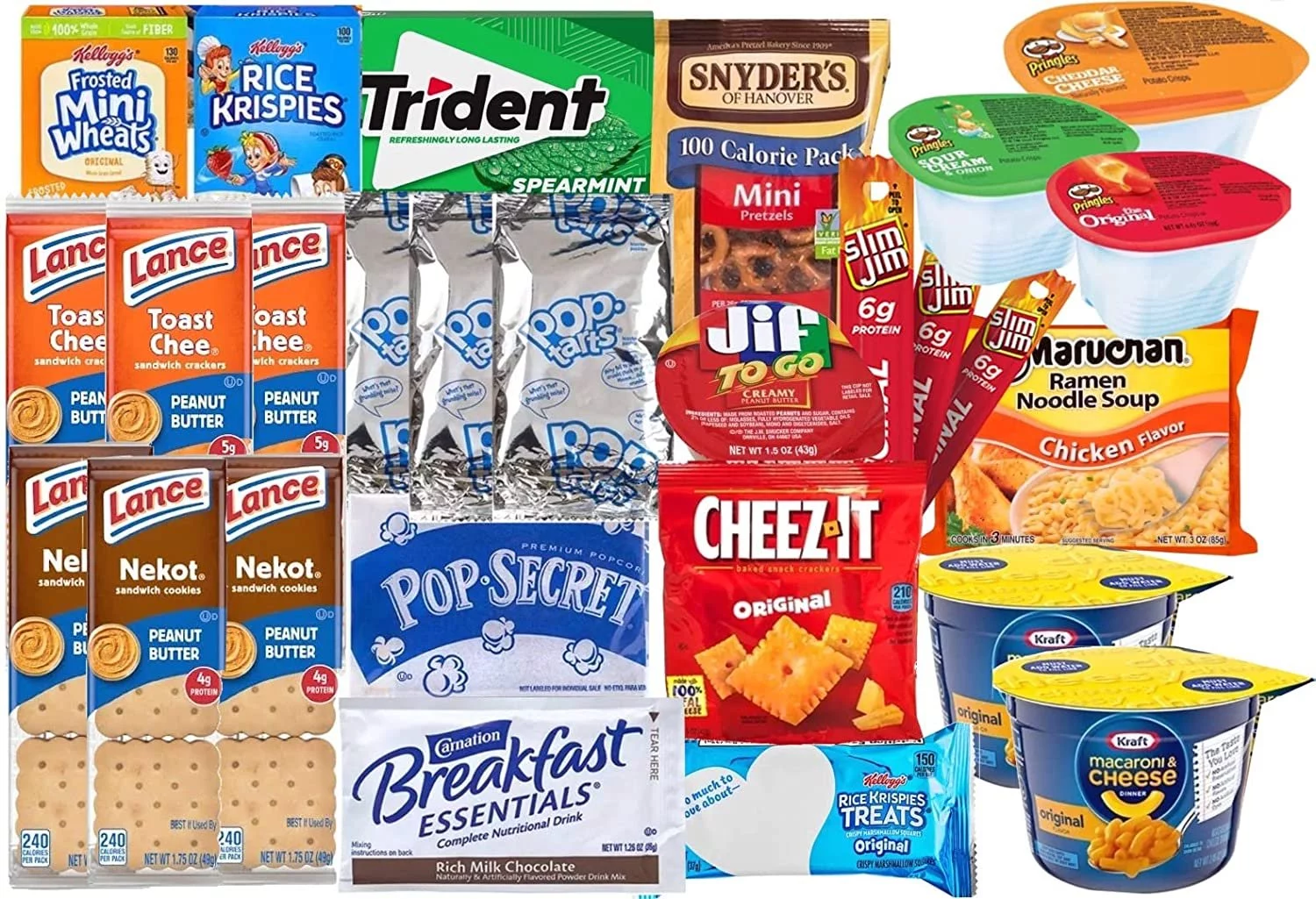 Snack Box Care Package 55 Count Variety Snacks mix Gift Box - College Students Snack Box Care Package Variety Snacks Gift - College Students Dorm Room Survival Snack Box, Military, Work or Home -...