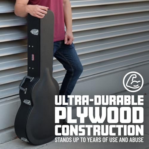 Gator Cases Hard-Shell Wood Case for Standard Electric Guitars, Fits Fender Strat/Tele Style (GWE-ELEC)