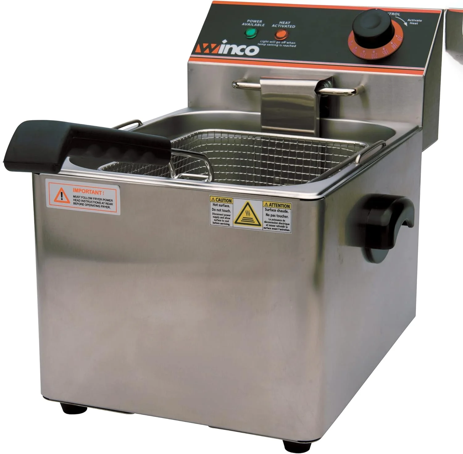 Winco - EFS-16 - 16 lb Electric Countertop Fryer