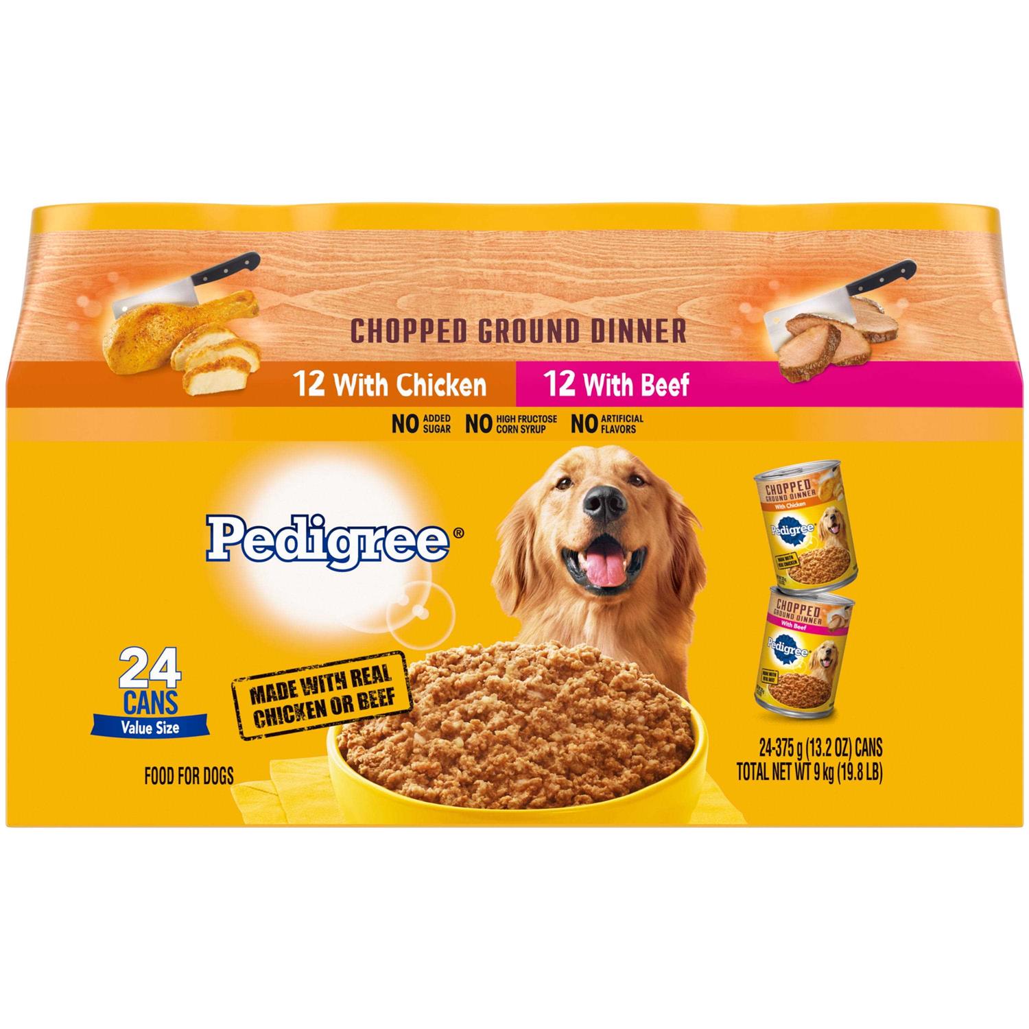 Pedigree Chopped Ground Dinner Dog Food - Pet Supplies online store