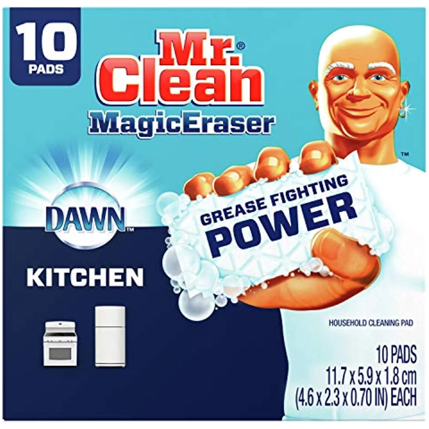 Mr. Clean Magic Eraser, Oven, Kitchen, And Shoe Cleaner, Cleaning Pads With Durafoam, 10 Count