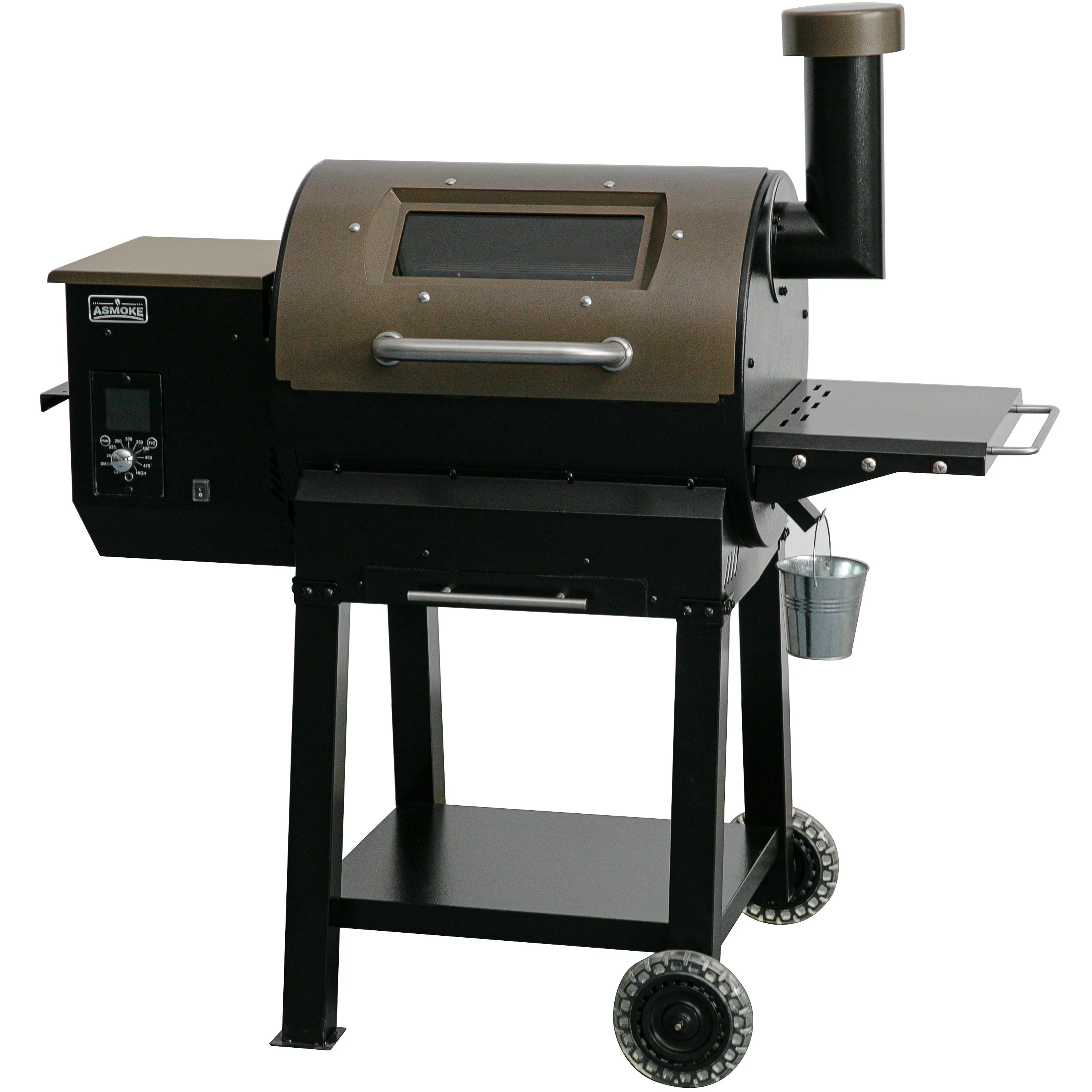 ASMOKE Wood Pellet Grill Smoker 515 sq. in., Bronze