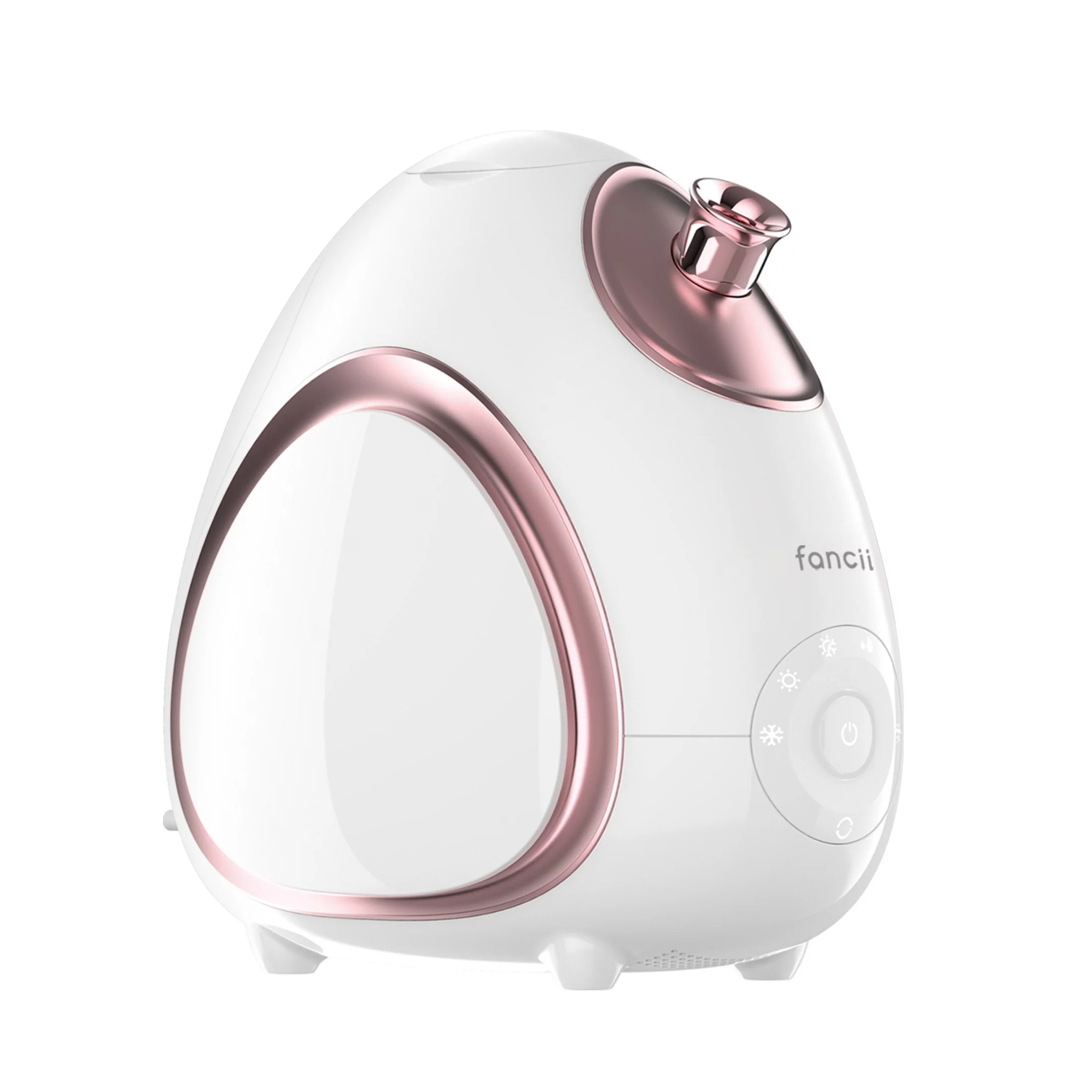 Fancii Nano Ionic Facial Steamer Hot & Cool with Aromatherapy and 6 Spa Settings – 30 Min Steam Time - Professional Home Face Sauna with Essential Oil for Moisturizing & Pore Cleansing (Rivo)