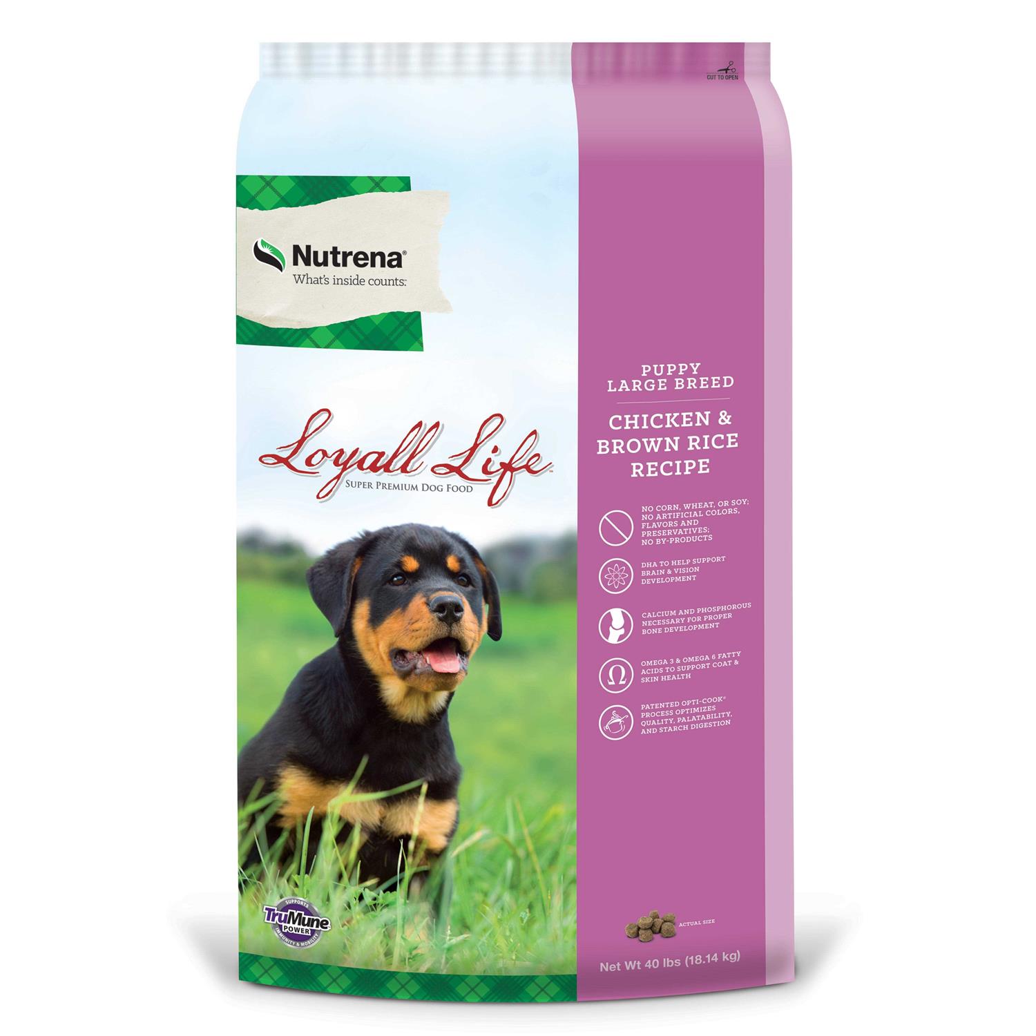 Nutrena Loyall Life Puppy Large Breed Chicken & Brown Rice - Pet Supplies online store