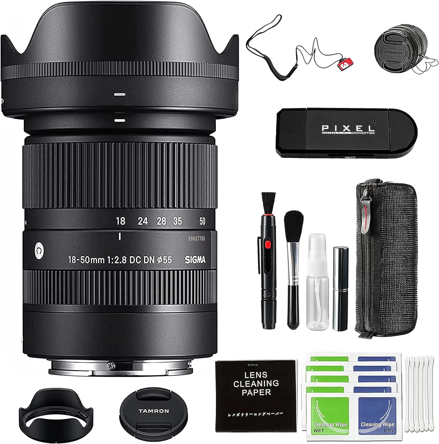 Sigma 18-50mm f2.8 DC DN Contemporary Lens for Sony E with Advanced Accessory and Travel Bundle (Sigma 1-Year USA Warranty)