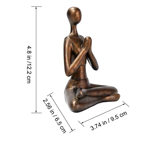 Yoga Sitting Posture Sculpture Decor - Resin Statue Modern Creative Home Decoration Gift Office Room Collection Souvenir