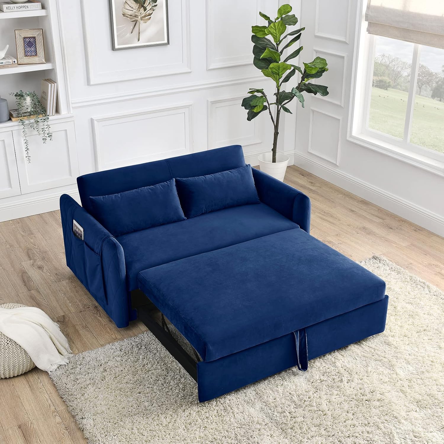 Ucloveria Sleeper Sofa Couch w/Pull Out Bed, 55
