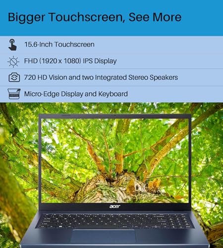 acer Newest Aspire 3 Touchscreen Laptop - with Microsoft Office Lifetime License and Windows 11 Pro, 15.6