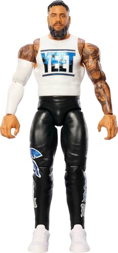 Mattel WWE Jey USO Action Figure, Main Event Series #153 6-inch Collectible with 10 Articulation Points & Life-Like Look