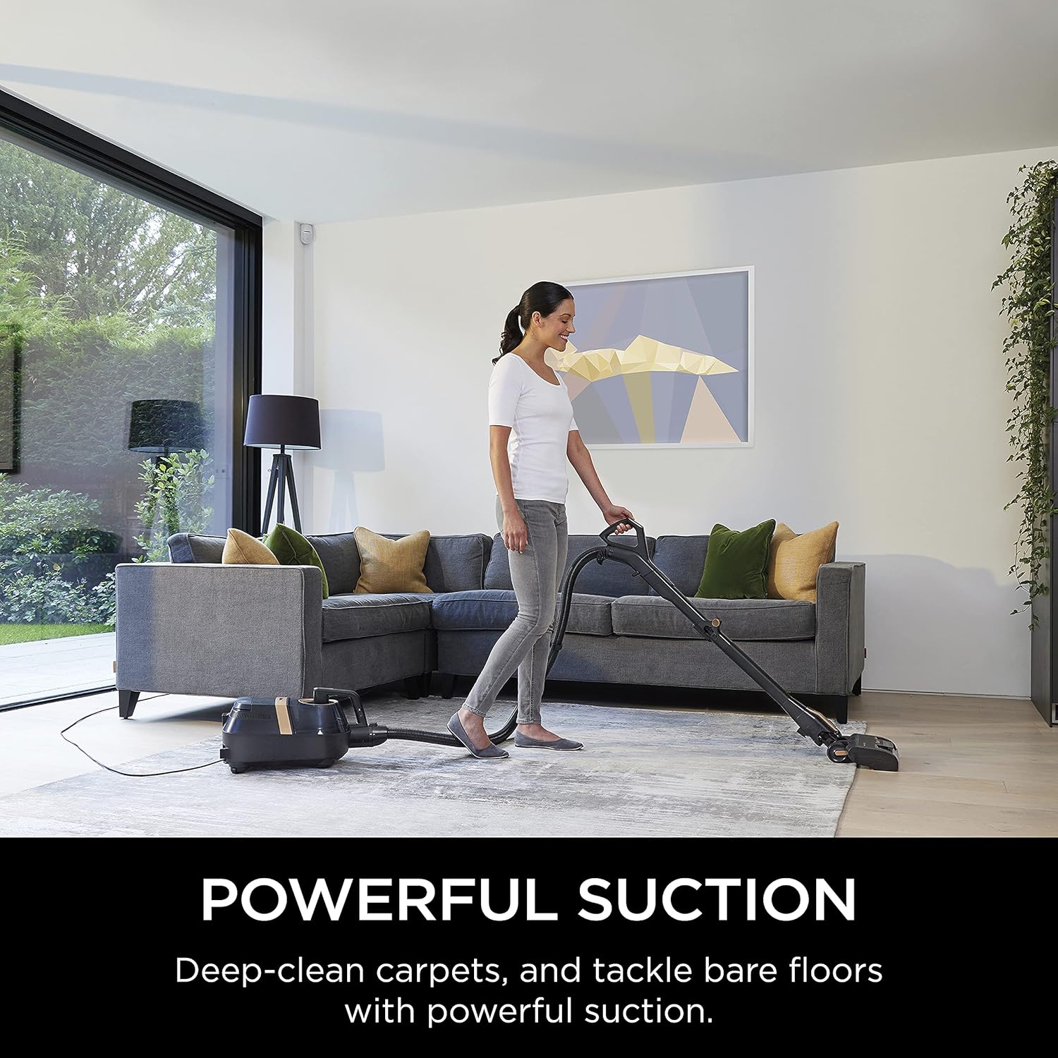 Shark CZ2001 Canister Vacuum Vertex Bagless Corded with Self-Cleaning Brushroll & DuoClean PowerFins, Black/Copper, Placeholder