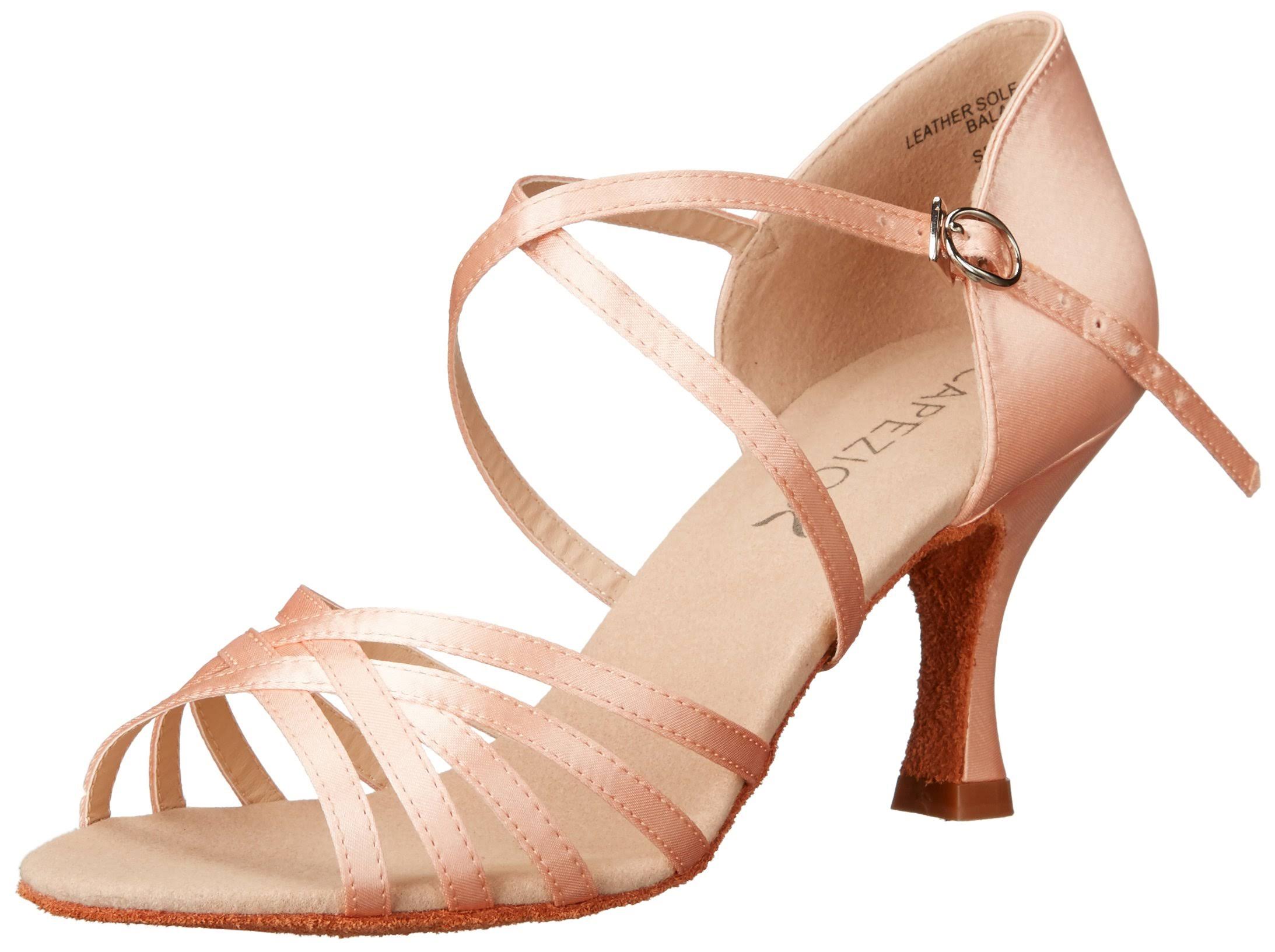 Capezio Social Dance - Rosa 2.5x22 Heel, Camel Satin