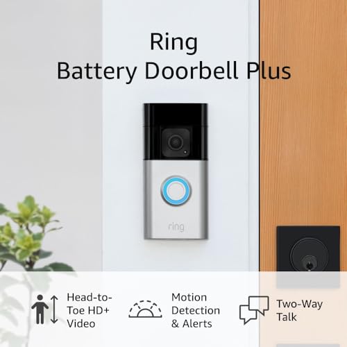 Like-New Ring Battery Doorbell Plus (newest model) | Head-to-Toe HD+ Video, motion detection & alerts, and Two-Way Talk