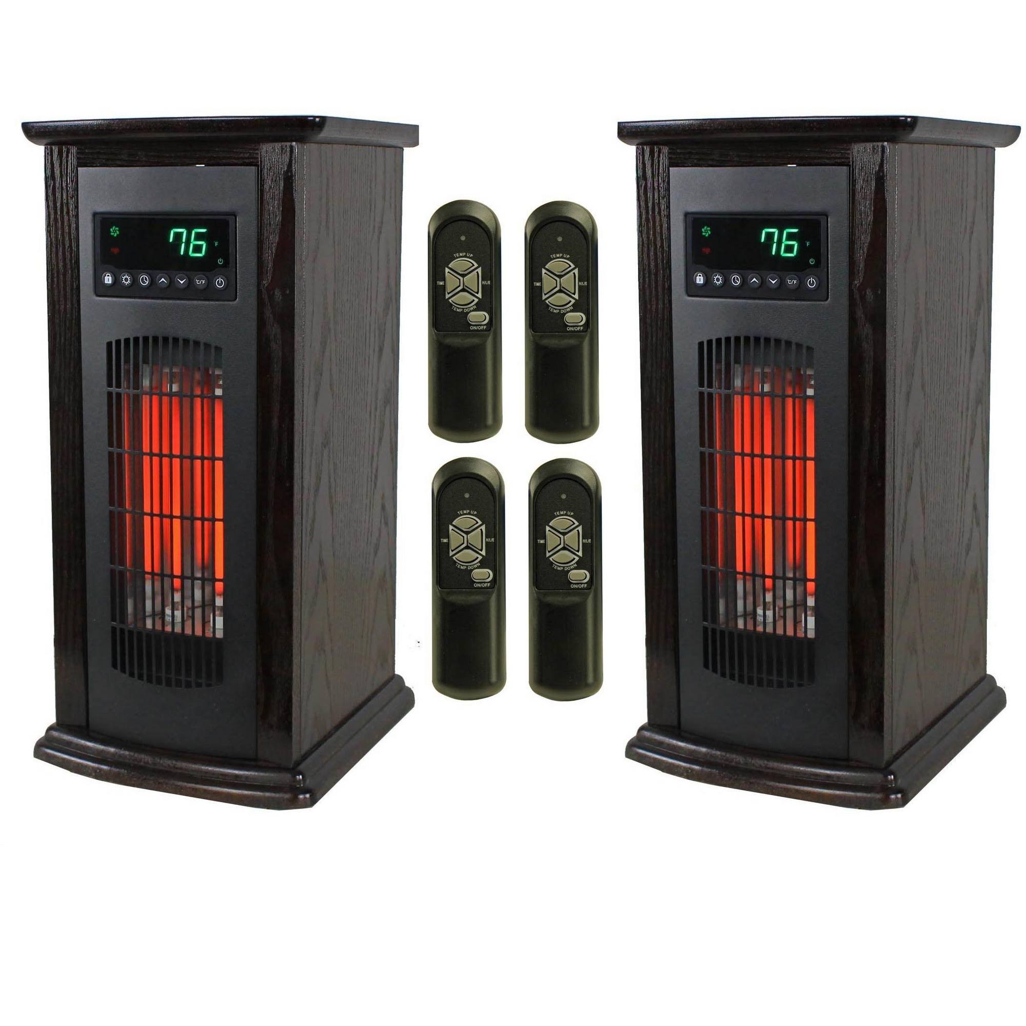 Lifesmart LifePro 3 Element Electric Infrared Quartz Tower Space Heater (Pair)