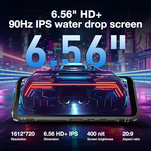 DOOGEE Blade 10 Ultra Rugged Phone Unlocked,20GB RAM+256GB ROM Android 14 System Rugged Smartphone,6.56''90Hz Display,50MP Camera,5150mAh Battery,IP68/IP69K Waterproof Phones, Face ID/NFC/GPS/OTG