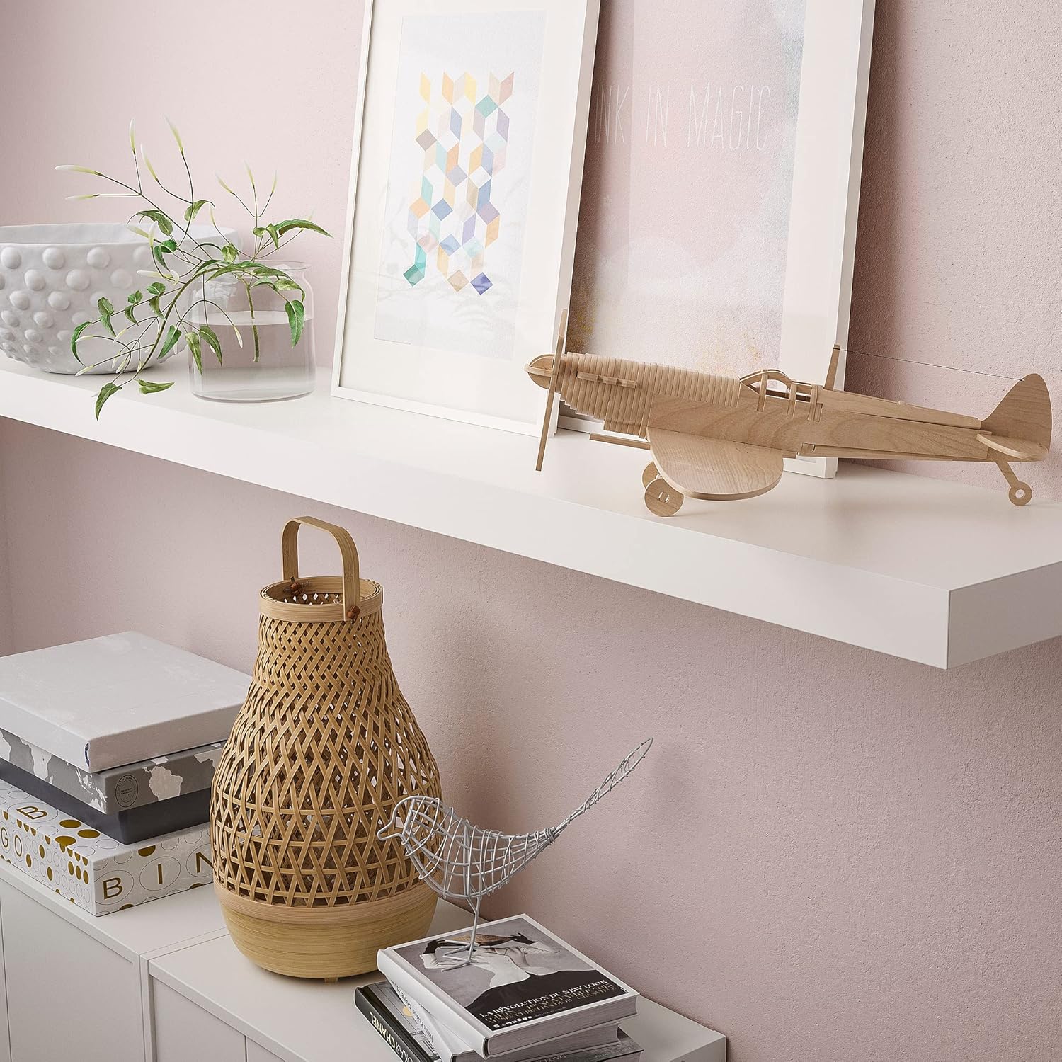 IKEA LACK wall shelf white (26x110 cm) with concealed mounting hardware.