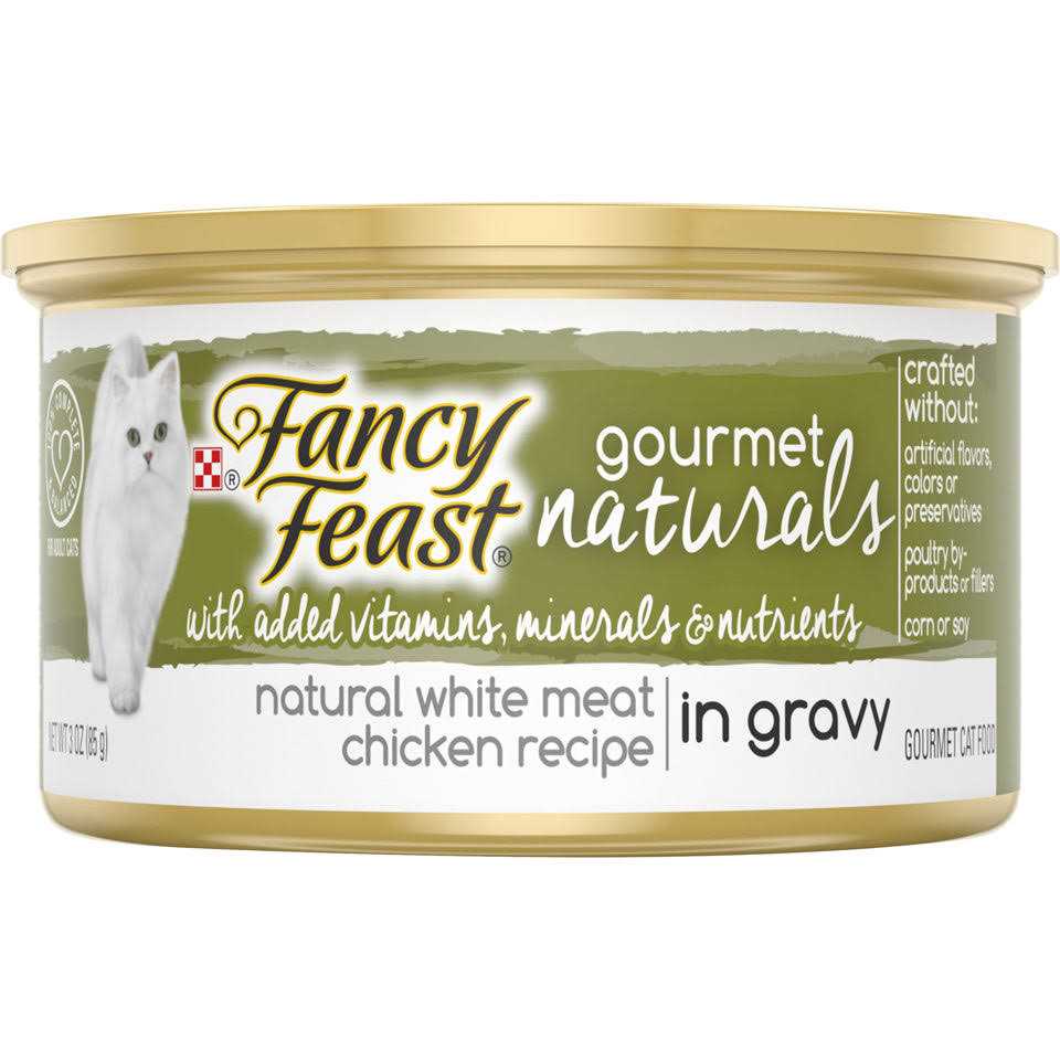 Fancy Feast Gourmet Naturals White Meat Chicken Recipe in Gravy Wet Cat Food - Pet Supplies online store