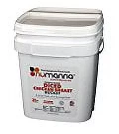 NuManna Seasoned Ground Beef Hamburger Bucket 36 Meals - Emergency Survival Food Storage Kit, Separate Rations, in a Bucket, 25 Plus Year Shelf Life, GMO-Free