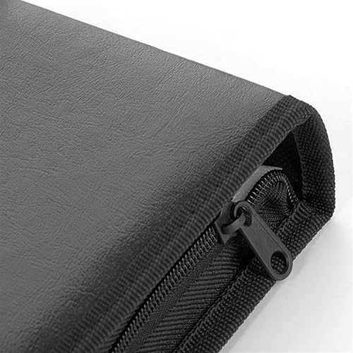 CD Case DVD Storage Holder, PU Leather DVD Cases Organizer, CD Protective Carrying Binder, Portable CD Wallet for Home Travel Black 40 Capacity