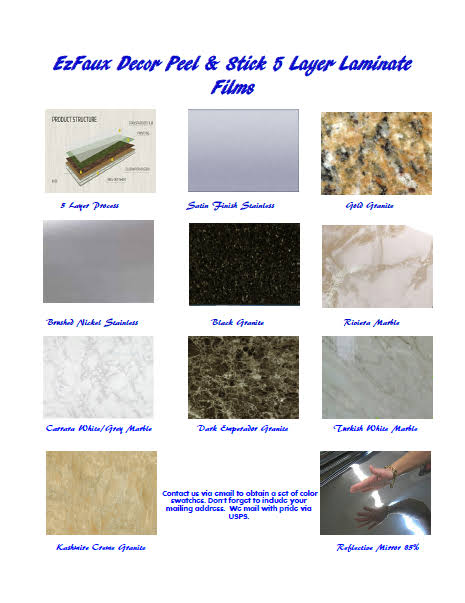 Stick on Countertop White Faux Marble Granite Film 36x22x 144x22 Roll