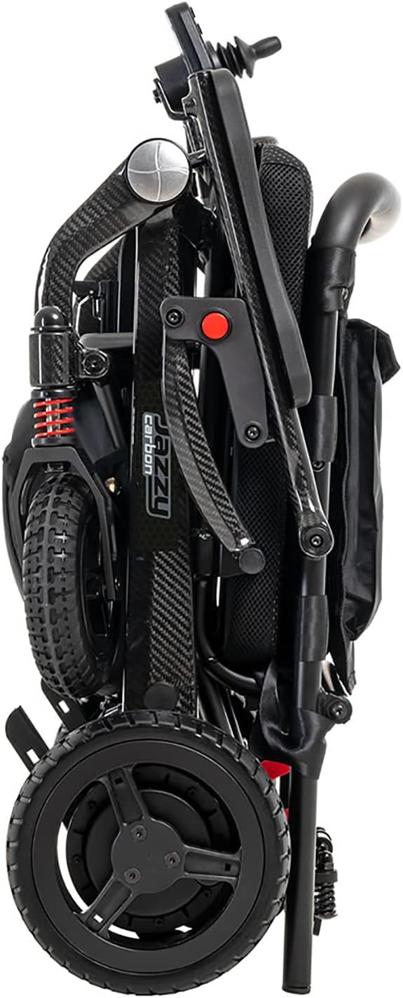 Pride Jazzy Carbon Featherweight Power Chair, Black, with 5-Year Extended Warr