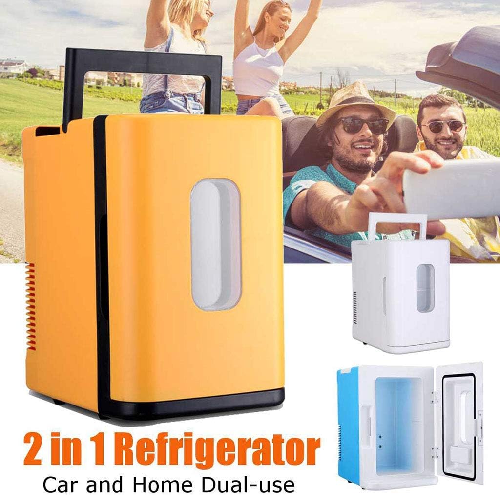 Mini Fridge, 10 Liter Portable Personal Cooler and Warmer Refrigerators AC/DC for Bedroom Food Skincare Home Office Travel,A (B)