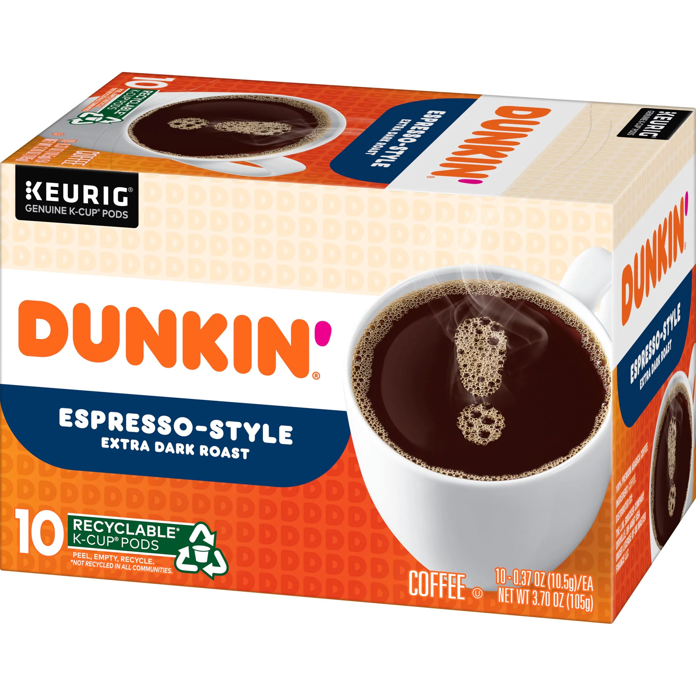 Dunkin' Espresso-Style K-Cup Coffee Pods, 60 Count