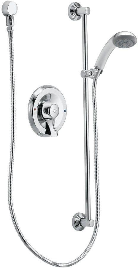 Moen 8346 Commercial Posi-Temp Pressure Balancing 4 Port Cycling Valve Hand Shower System 2.5 gpm, Chrome