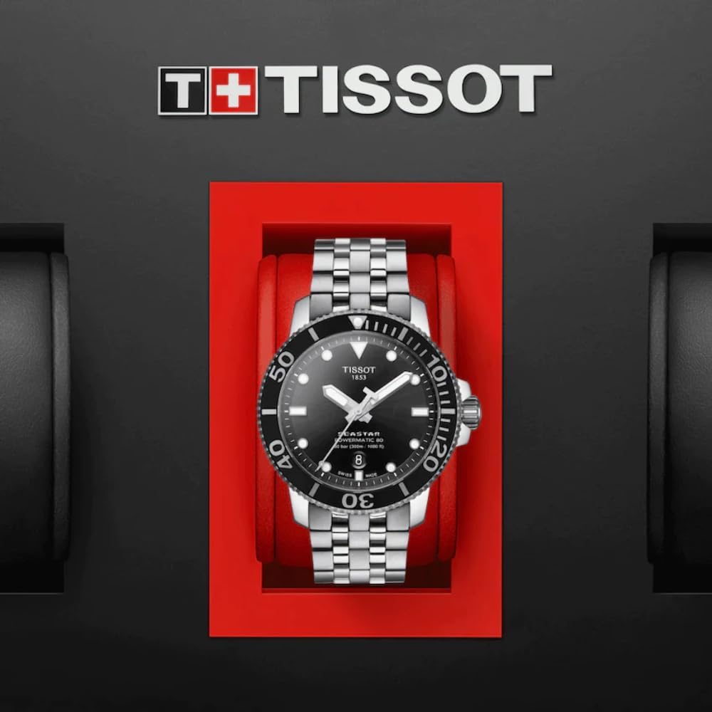 Tissot mens Seastar 660/1000 Stainless Steel Casual Watch Grey T1204071105100